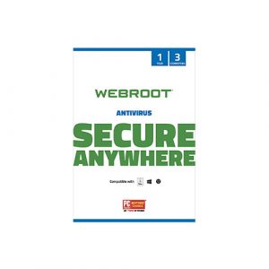 Webroot Antivirus Protection and Internet Security Software 2021 - 3 Device, 1 Year Subscription